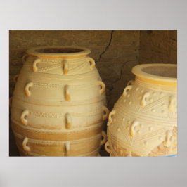 Poster Palácio de Cnossos pithoi - jares de armazenagem P