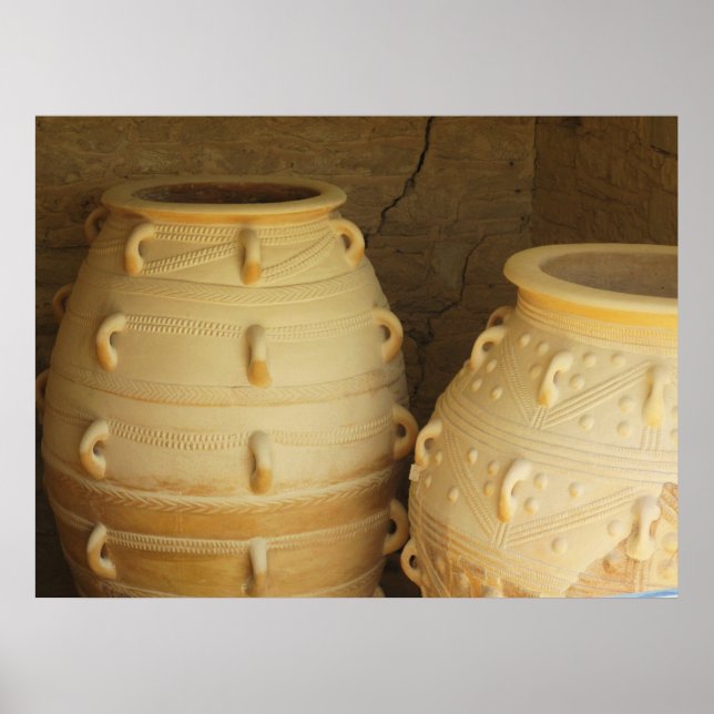 Poster Palácio de Cnossos pithoi - jares de armazenagem P (Frente)