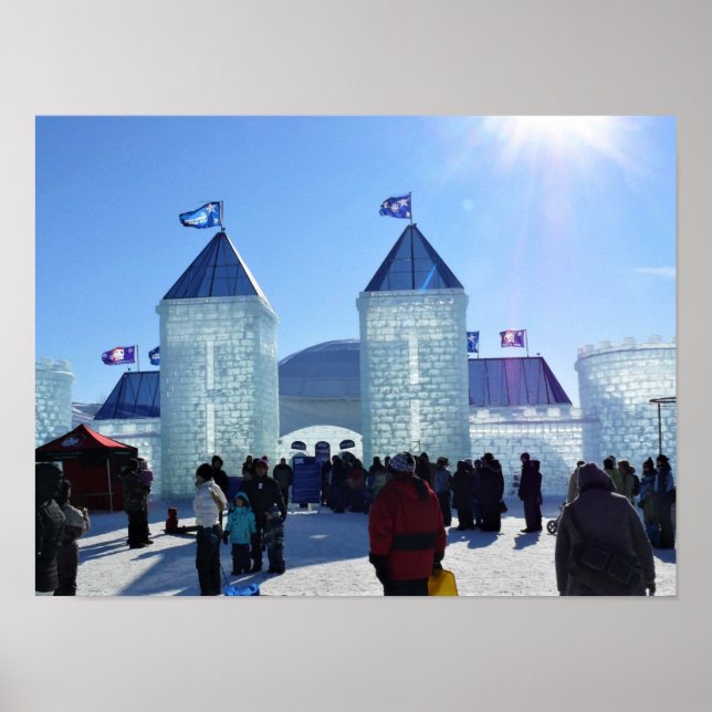 Poster Palácio de Gelo no Carnaval de Quebec, Canadá (Frente)