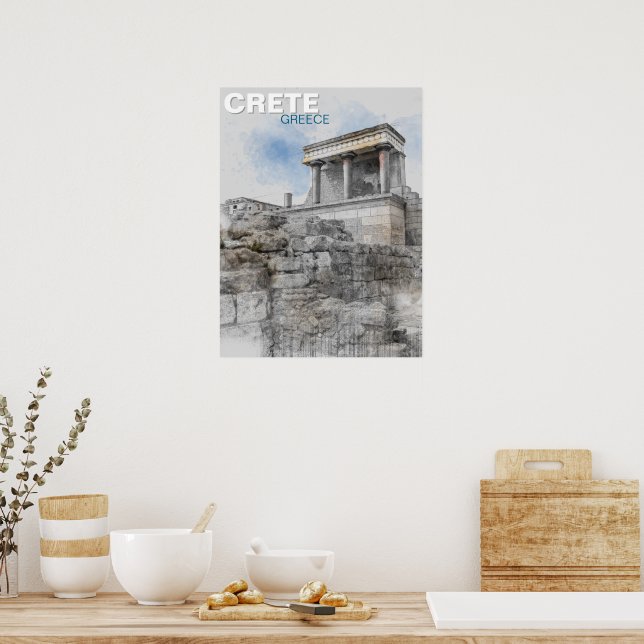 Poster Palácio de Knossos – Arte de Parede das Ruínas Min (Cozinha)