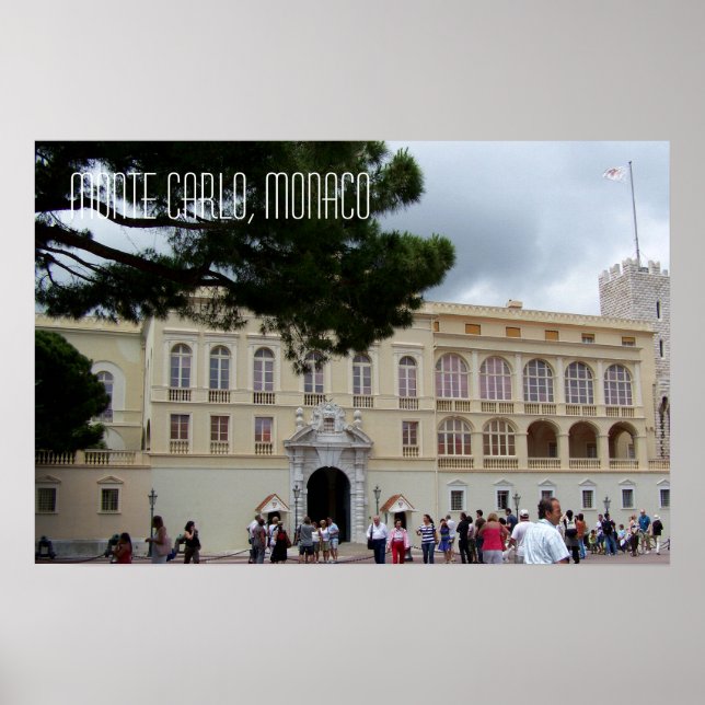 Poster Palácio de Mônaco em Monte Carlo Fotografia de Via (Frente)