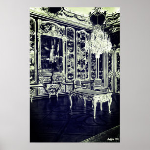 Poster Palácio de Schonbrunn Vintage Viena Sala Vieux Laq