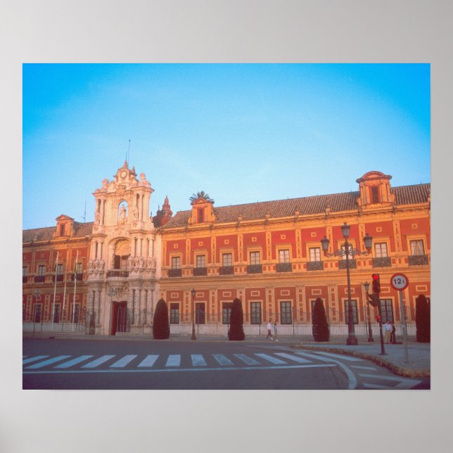 Poster Palacio de Telmo em Sevilha, Espanha sede do (Frente)