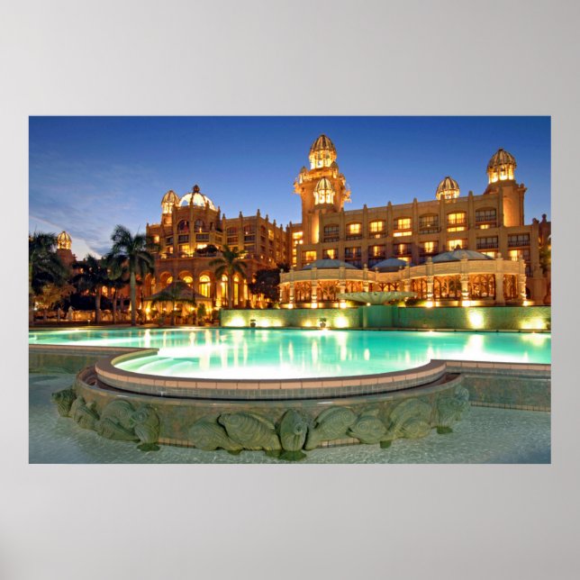 Pôster Palácio Do Hotel Cidade Perdida E Piscina De Nadaç (Frente)