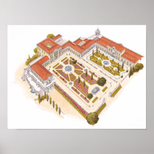 Pôster Palácio do nacional de Queluz. Lisboa Portugal