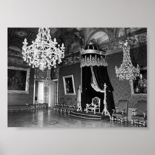 Poster Palácio do Príncipe de Mônaco vintage O Trono