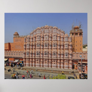 Poster Palácio dos ventos (Hawa Mahal), Jaipur, Índia,