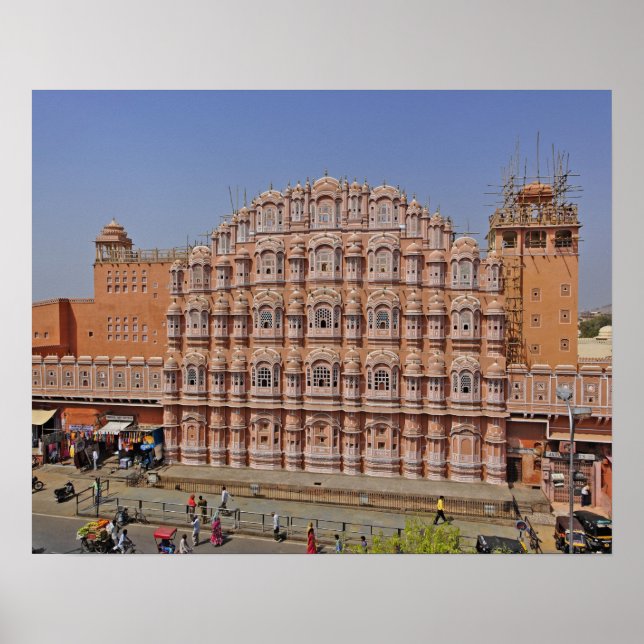 Poster Palácio dos ventos (Hawa Mahal), Jaipur, Índia, (Frente)