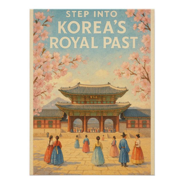 Pôster Palácio Gyeongbokgung em Seul (Frente)