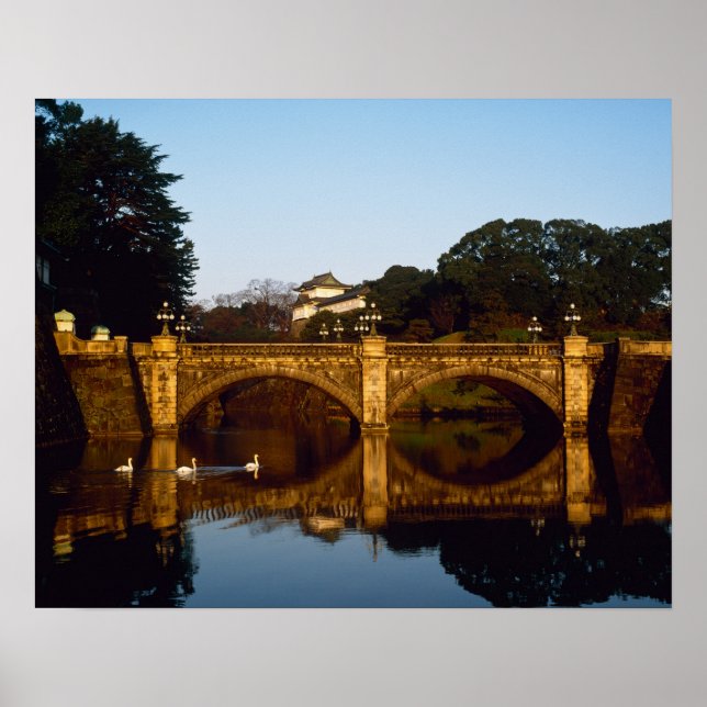 Poster Palácio Imperial, Ponte Nijubashi, Tóquio, Japão (Frente)
