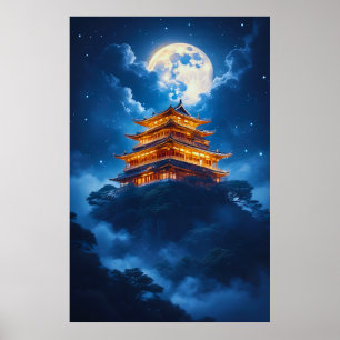 Poster Palácio Lunar nas Montanhas Celestiais