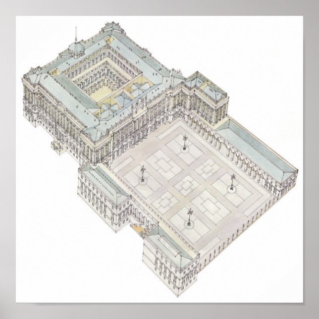 Poster Palácio Real. Espanha de Madrid (Frente)
