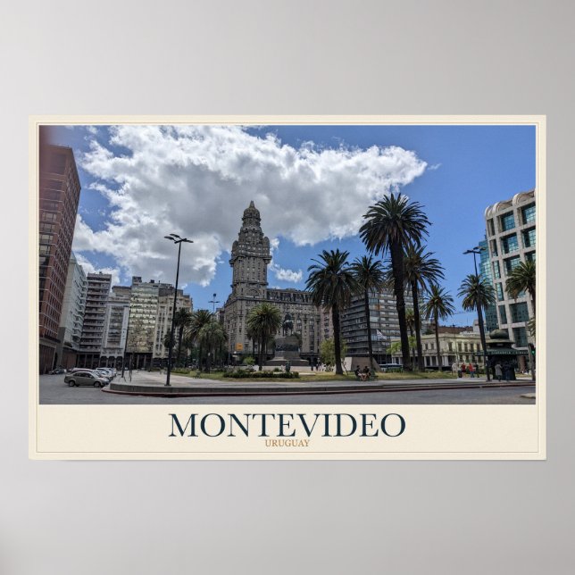 Poster Palacio Salvo em Montevidéu (Frente)