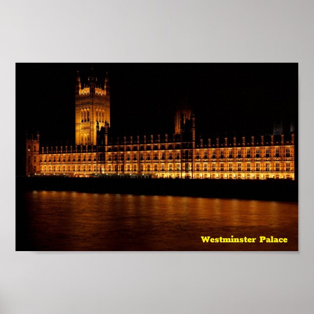 Poster Palácio Westminster à Noite (Frente)