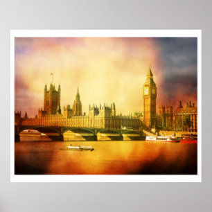 Poster Palácio Westminster e Ponte