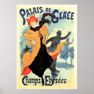 Poster PALAIS DE GLACE Champs Elysee Old Jules Cheret