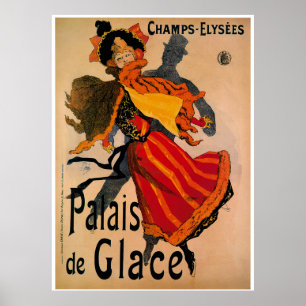 Poster Palais De Glace, propaganda 1896 de Nouveau da