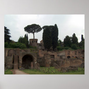 Poster Palatine Hill em Roma, Itália