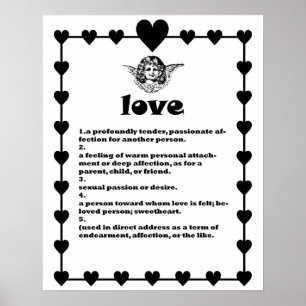 Poster Palavra de amor Definição Angel cherub Art