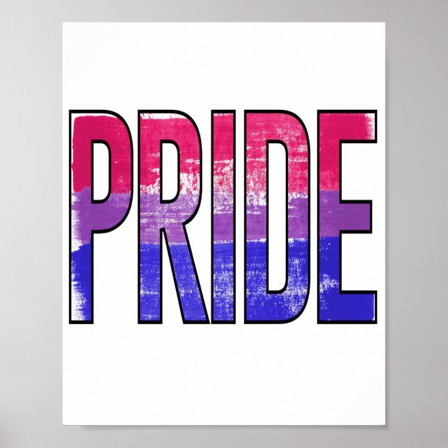 Poster Palavra de Orgulho Bissexual (Frente)