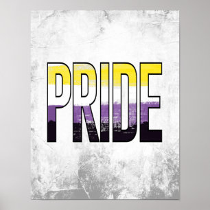 Poster Palavra de Orgulho Não-Binário