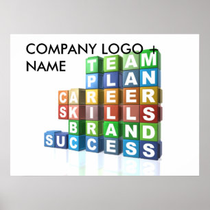 Poster Palavras-cabeça comerciais motivadoras