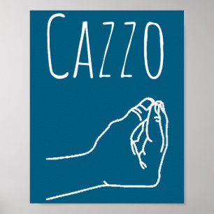 Poster Palavras Cazzo Em Italiano Citação Divertida Prese