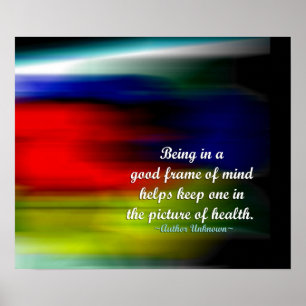 Poster Palavras da atitude positiva - imagem da saúde