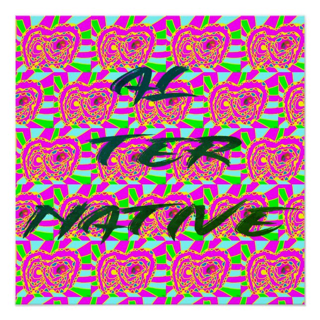 Pôster PALAVRAS DE alternativo COM ARTE (Frente)