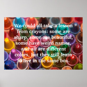 Poster Palavras de Crayons para viver