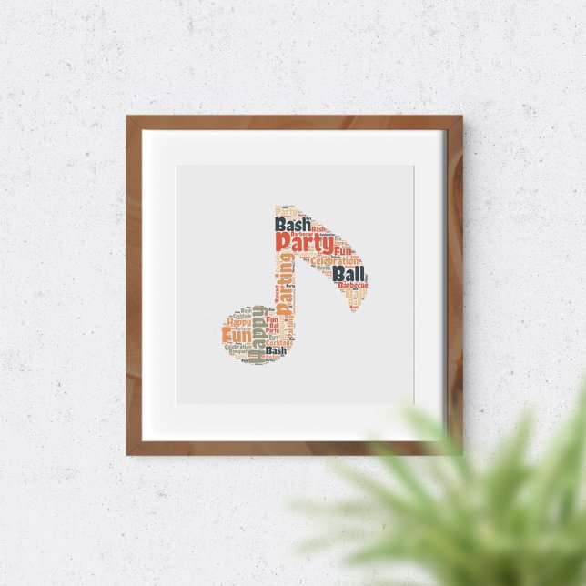 Poster Palavras de festa em forma. (Criador carregado)