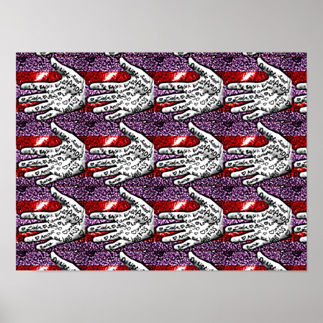 Poster Palavras de Mão do Amor (Frente)