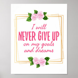 Poster Palavras de motivação gratificantes para a vida