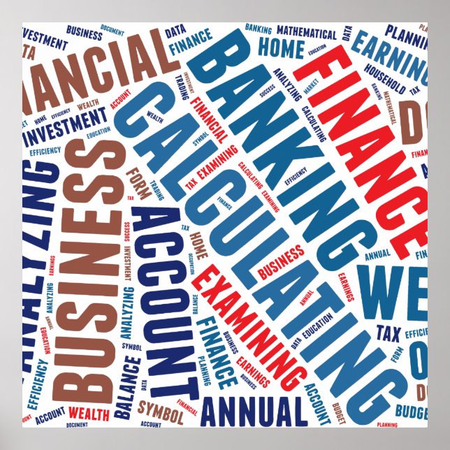 Pôster Palavras de negócios (Frente)