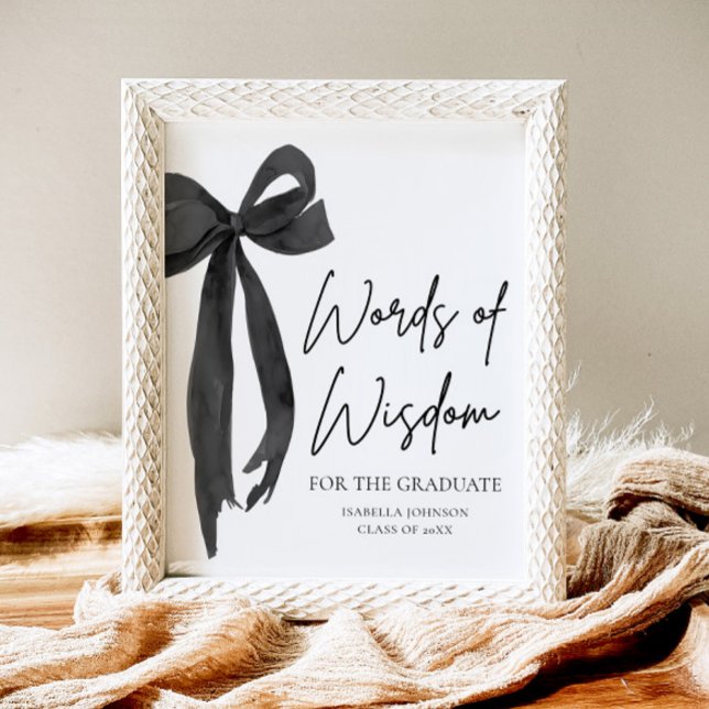 Poster Palavras de sabedoria sobre Festa de formatura Neg (Criador carregado)