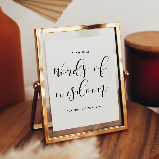 Poster Palavras de sinal de casamento de sabedoria (Criador carregado)