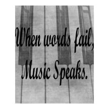 palavras falham na design de música piano