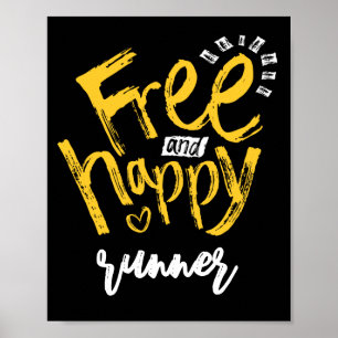 Poster Palavras Felizes Com Amarelo Sobre Tipografia Pret