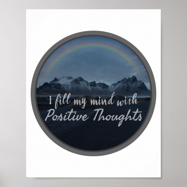 Poster palavras inspiradoras matinais para autoaceitação (Frente)