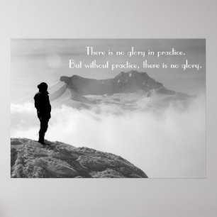 Poster Palavras inspiradores para a prática e o