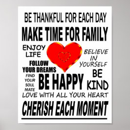 Poster Palavras Inspirativas para viver