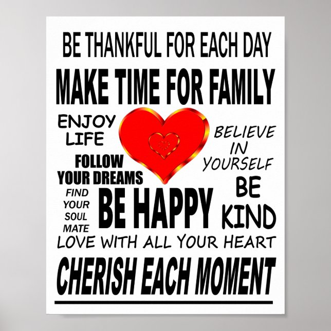 Poster Palavras Inspirativas para viver (Frente)