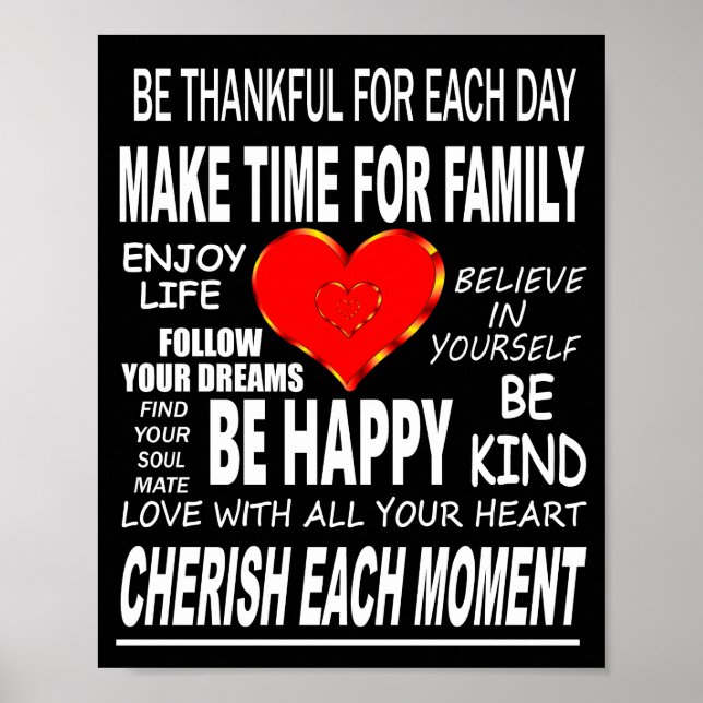 Poster Palavras Inspirativas para viver (Frente)