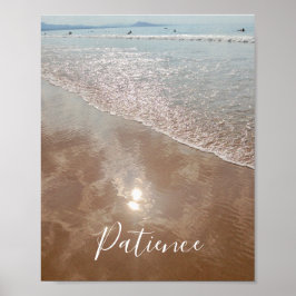 Poster Palavras Inspirativas Patience Beach Surfers