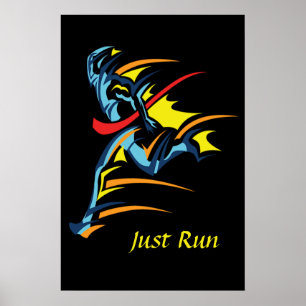 Poster Palavras Motivacionais Apenas Correm Para Cantos