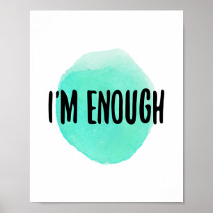 Poster palavras motivadoras de autoaceitação