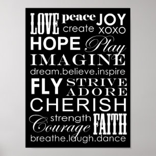 Pôster Palavras Para Viver Por