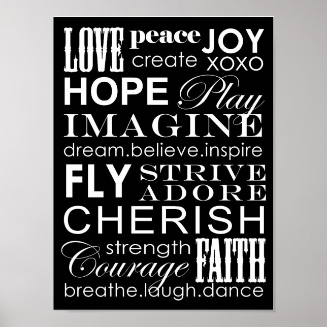 Pôster Palavras Para Viver Por (Frente)