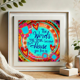 Poster Palavras que você fala inspiração de citação inspi