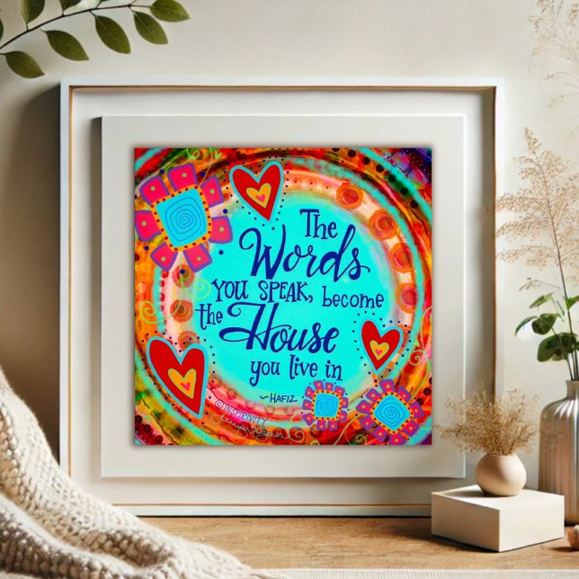 Poster Palavras que você fala inspiração de citação inspi (Criador carregado)